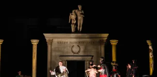 Escenificación de la Pasión del Grupo Paso Viviente, en Calahorra.